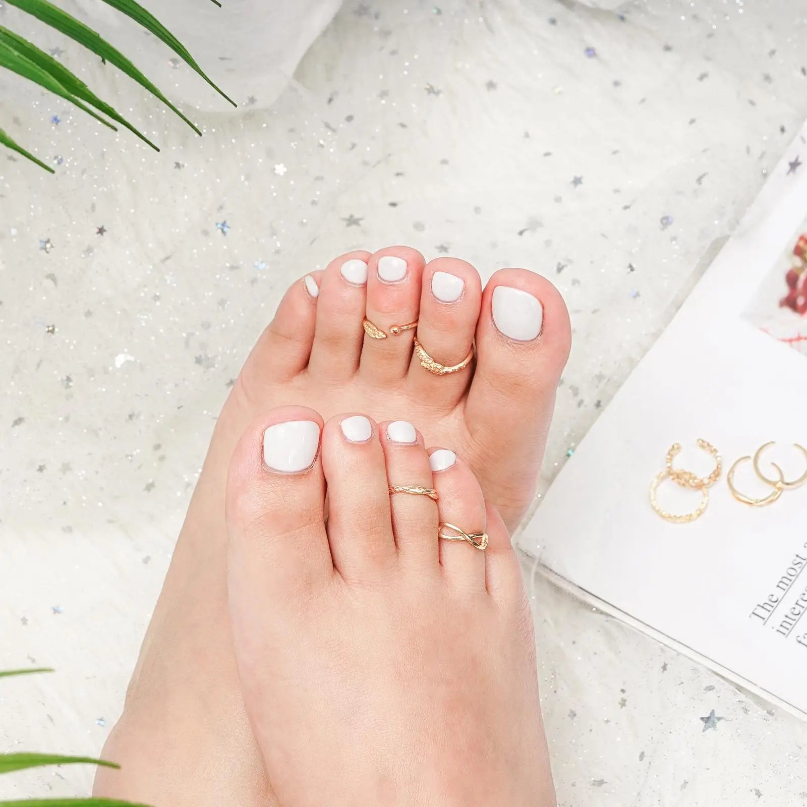 12pcs Adjustable Toe Rings