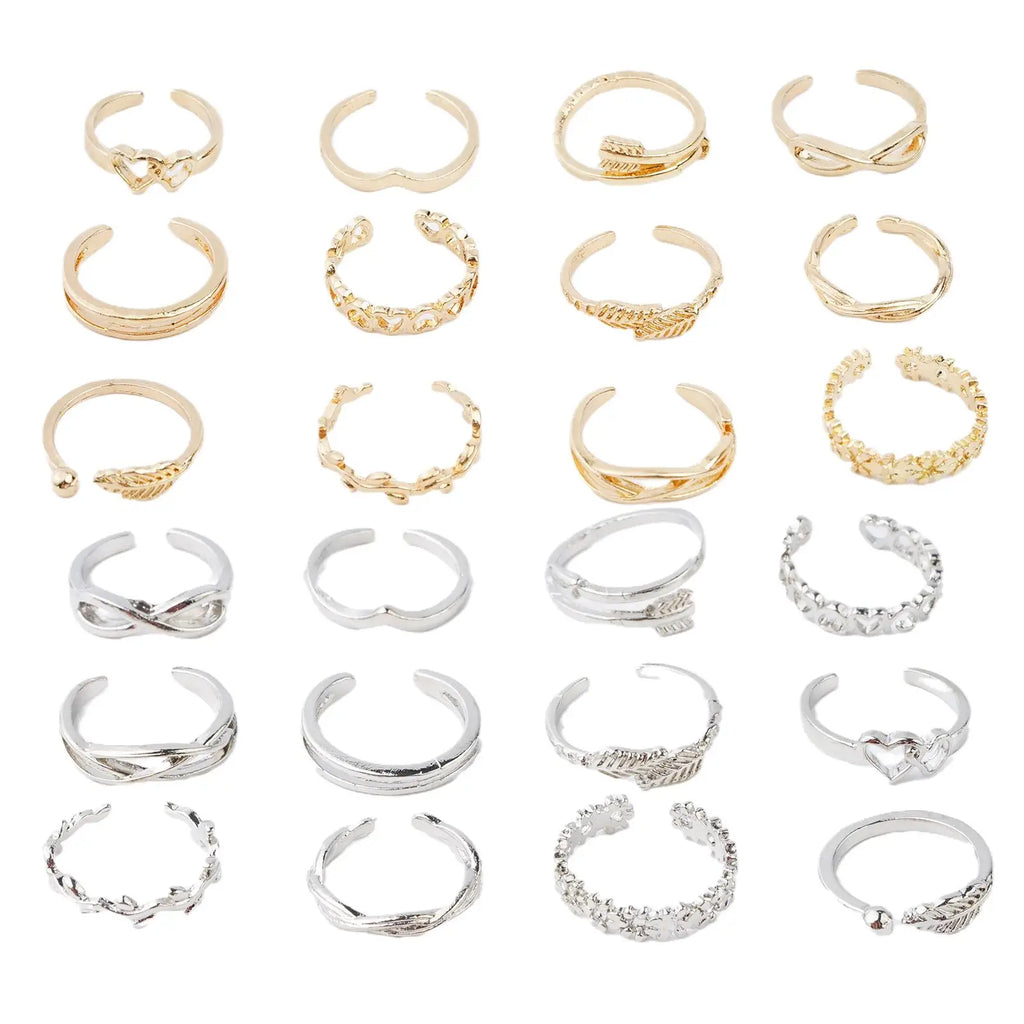 12pcs Adjustable Toe Rings