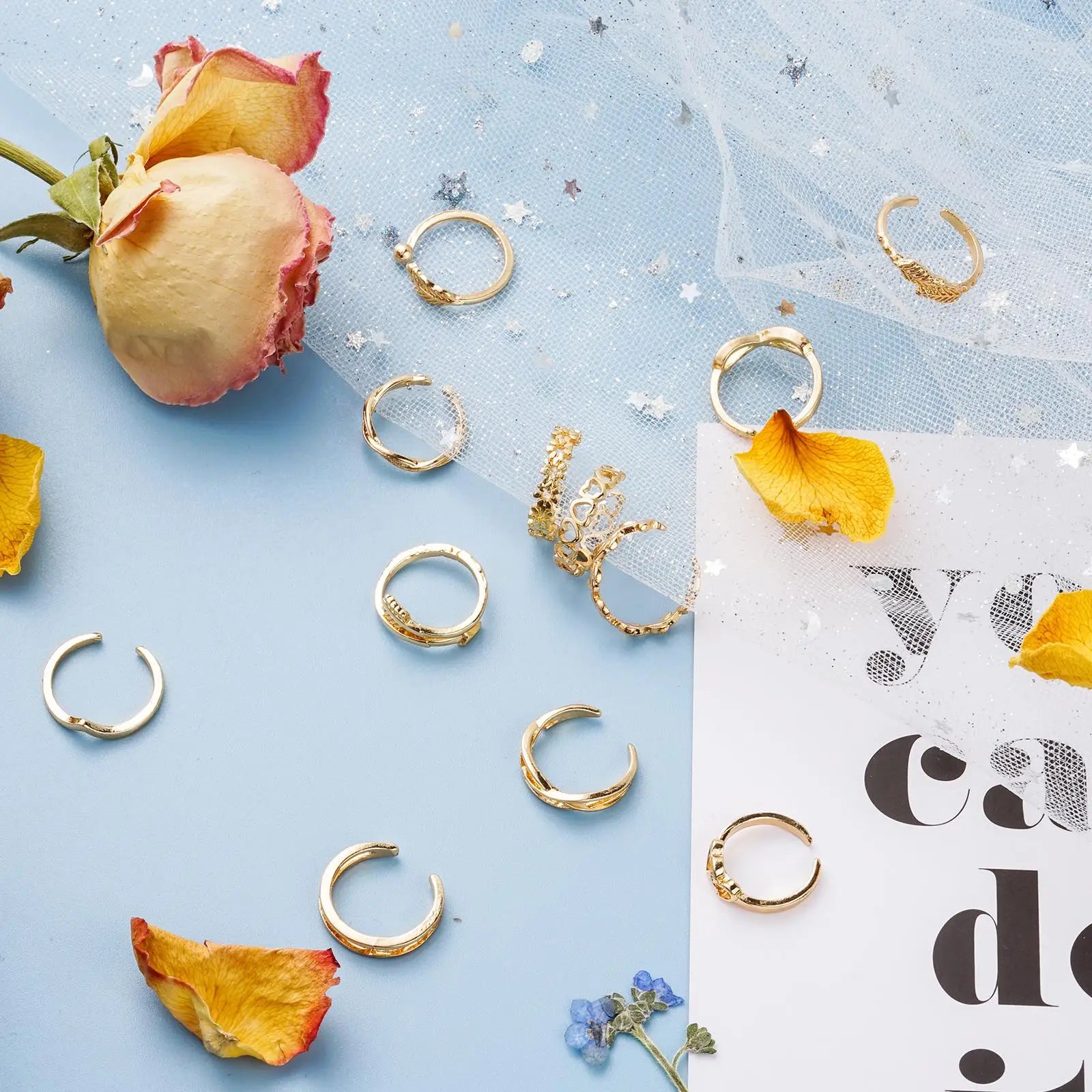 12pcs Adjustable Toe Rings